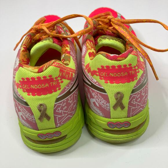 ASICS | Gel Noosa Tri 9 Running Shoe Breast Cancer Pink Yellow Sneaker Womens 12 - Picture 6 of 9